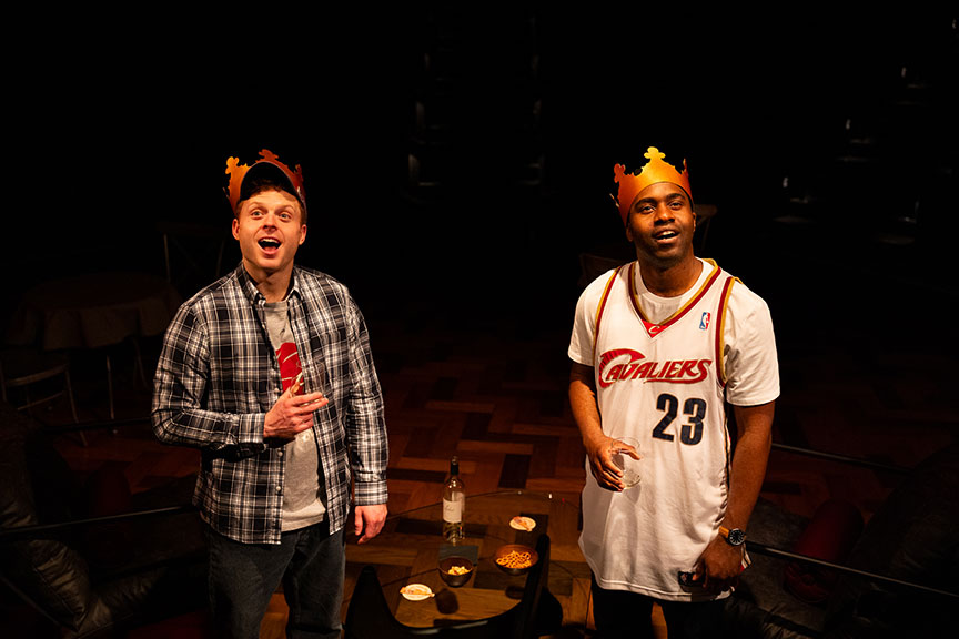 Caleb Foote as Matt and Joshua Echebiri as Shawn in King James, 2024. Photo by Rich Soublet II.